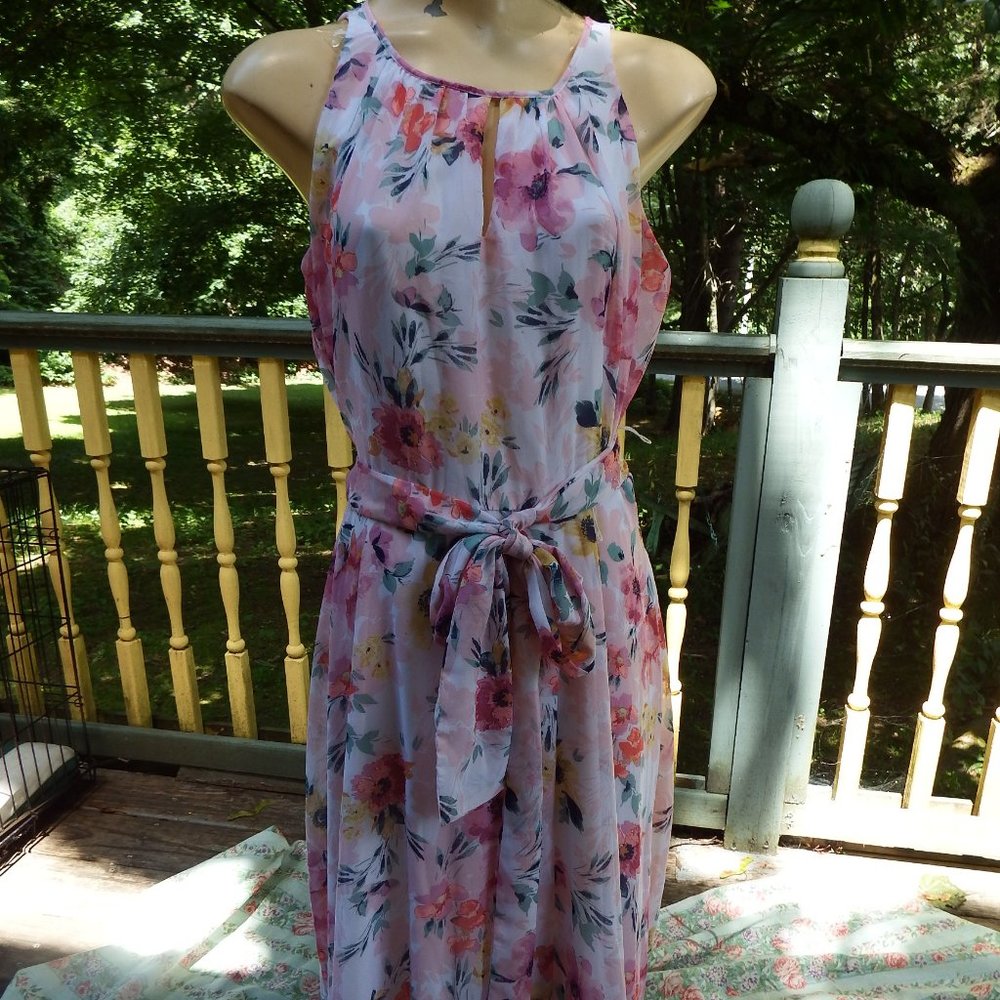 NWT Nicole Miller Sleeveless Floral Dress Sz 10 Pretty Summer Dress